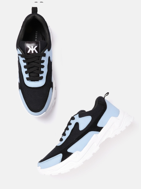

Kook N Keech Men Black & Blue Woven Design Sneakers