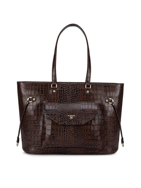 

Da Milano Brown Textured Leather Oversized Shopper Shoulder Bag