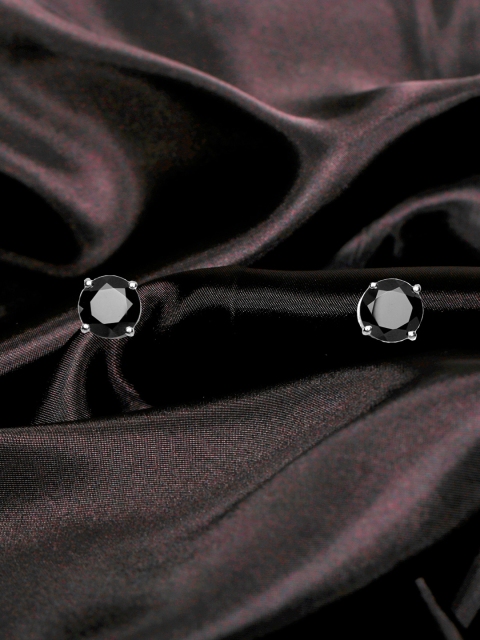 

HIFLYER JEWELS Black Contemporary Hoop Earrings