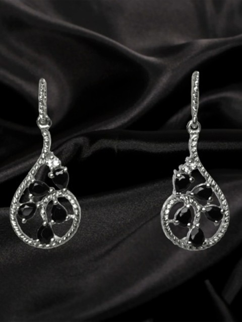 

HIFLYER JEWELS Black Contemporary Drop Earrings