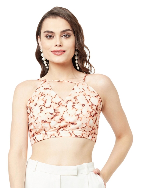 

ATTIC SALT White Floral Print Bralette Crop Top