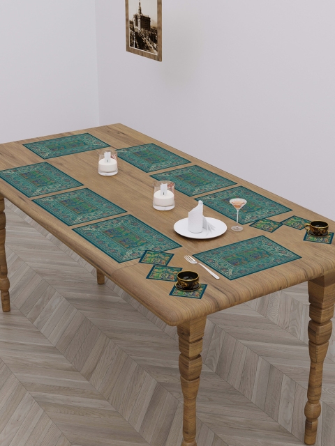 

Gulaab Jaipur Set Of 8 Blue Printed Table Placemats