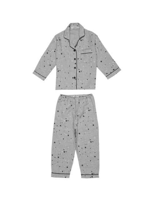 

shopbloom Kids Grey Printed Night suit KF-101-LS-S1