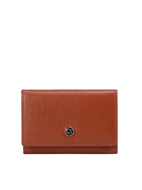 

Da Milano Men Rust Orange Textured RFID Leather Card Holder