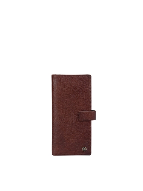 

Da Milano Men Brown Textured Leather Two Fold Wallet
