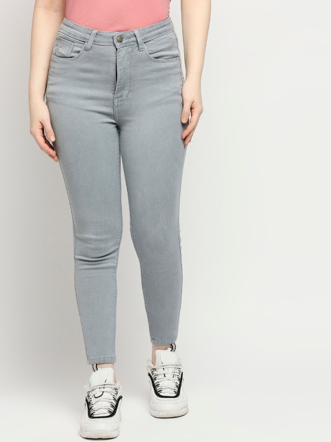 

fungus Women Grey Slim Fit High-Rise Stretchable Jeans