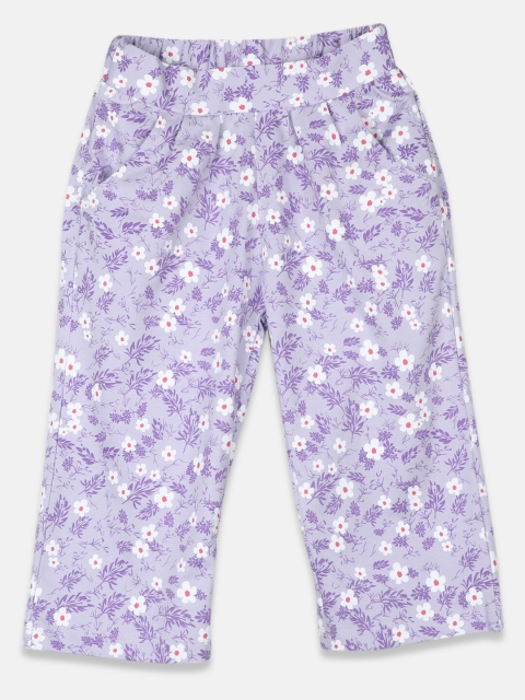 

Monte Carlo Girls Lavender & White Printed Capris