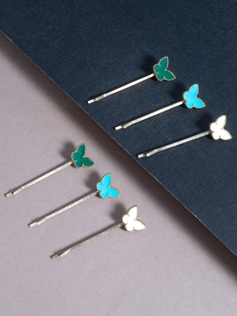 

Golden Peacock Women Gold-Toned Set of 6 Bobby Pins