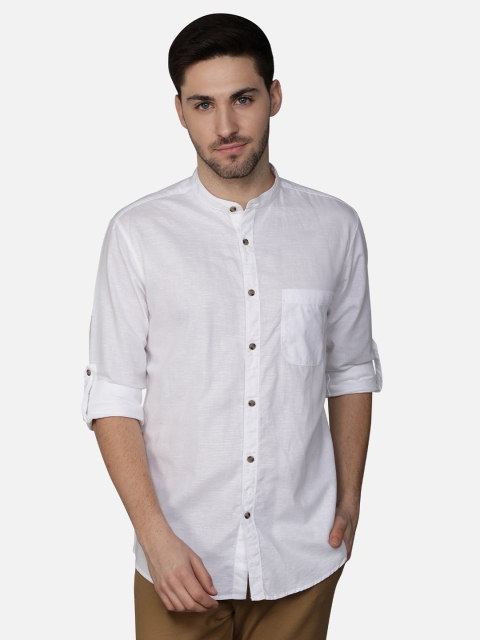 

Callino London Men White Standard Slim Fit Semiformal Shirt
