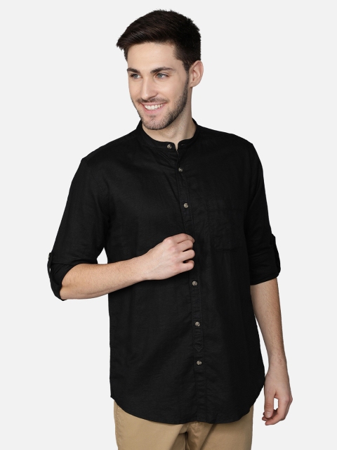 

Callino London Men Black Standard Slim Fit Semiformal Shirt