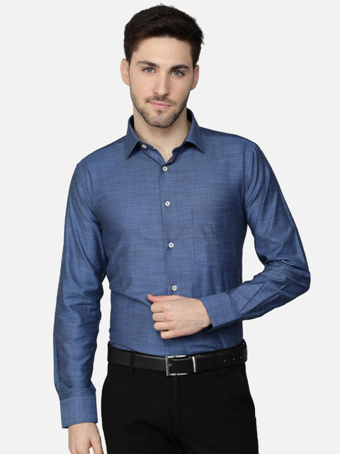 

Callino London Men Blue Solid Standard Semiformal Shirt