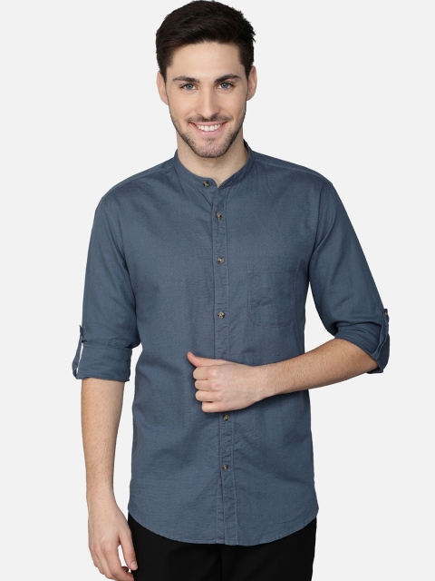 

Callino London Men Grey Slim Fit Casual Shirt