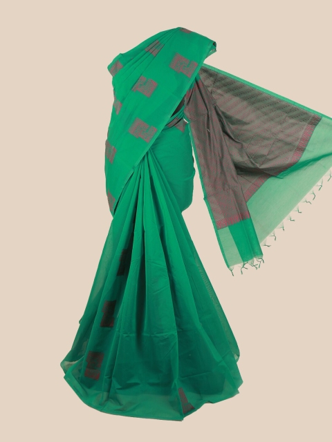 

Pothys Green & Grey Woven Design Silk Cotton Saree