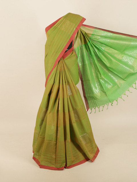 

Pothys Women Green Woven Design Saree