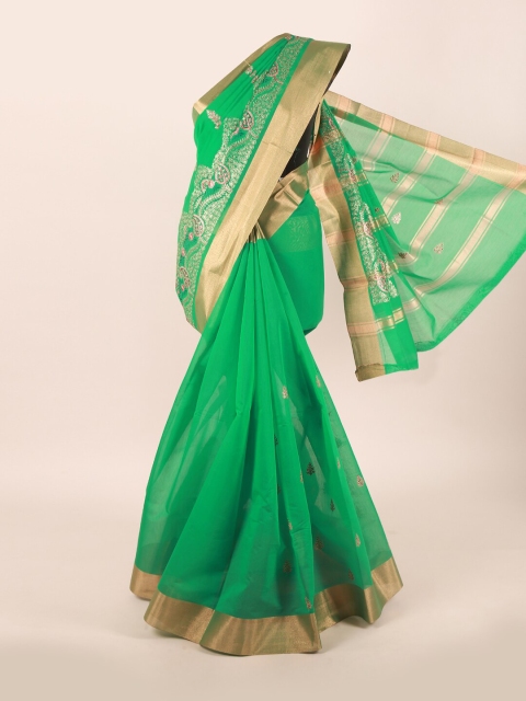 

Pothys Green Woven Design Saree