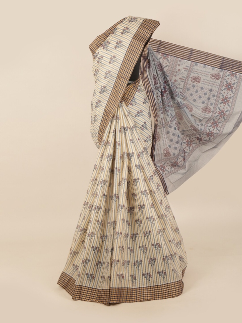 

Pothys Beige & Black Floral Saree