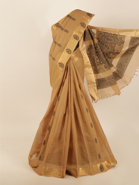 

Pothys Women Tan Woven Design Saree