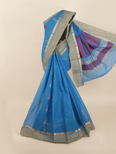 

Pothys Blue & Purple Ethnic Motifs Saree