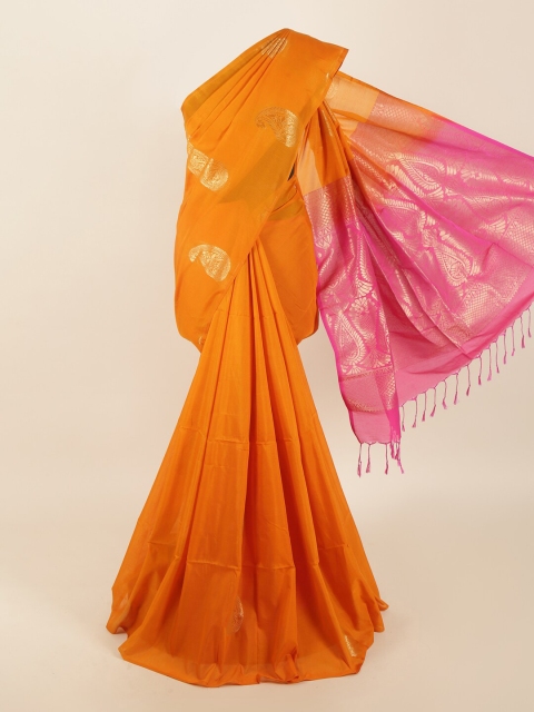 

Pothys Orange & Pink Paisley Zari Art Silk Saree