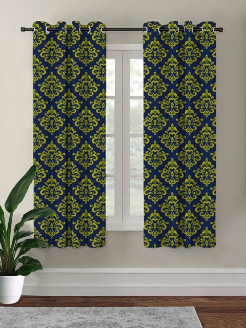 

HOUZZCODE Blue Room Darkening Window Curtain