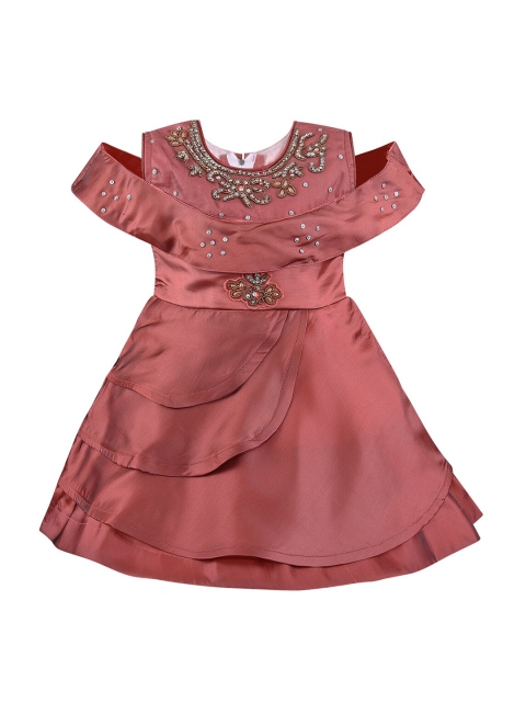 

Wish Karo Burgundy Floral Satin Dress