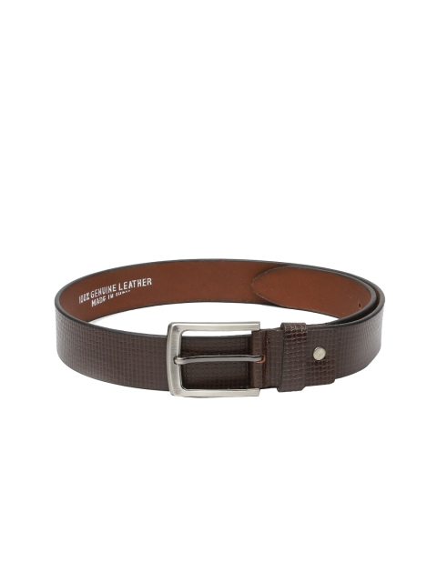 

WildHorn Men Brown Textured Genuine Leather Belt