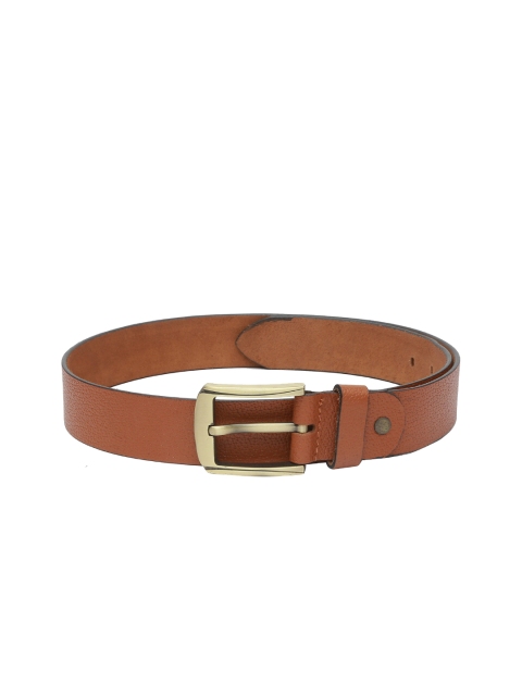 

WildHorn Men Tan Brown Textured Genuine Leather Belt