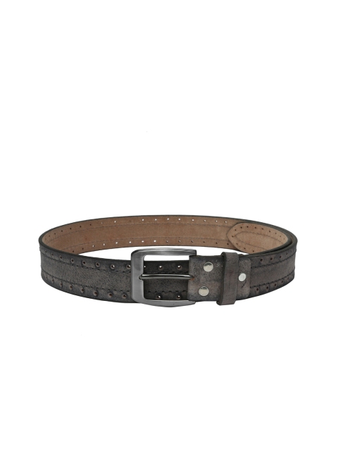 

WildHorn Men Charcoal Grey Genuine Leather Belt