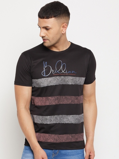 

Parcel Yard Men Black & Grey Striped T-shirt