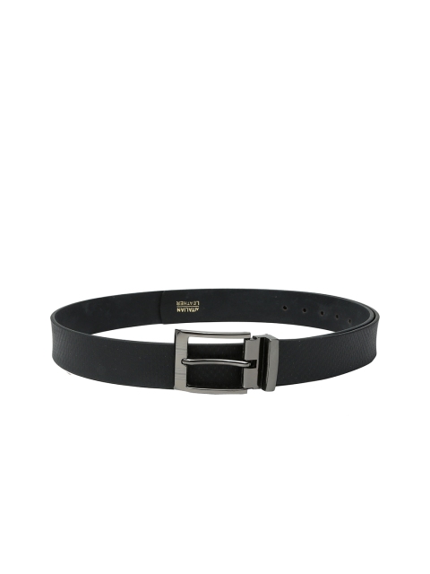 

WildHorn Men Black Textured Genuine Leather Belt