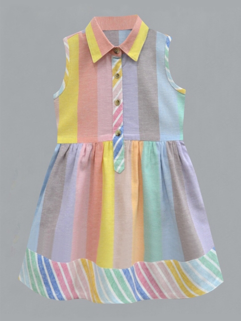 

A T U N Multicoloured Striped Dress, Multi