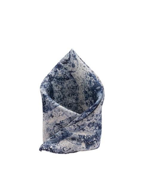 

The Tie Hub Men Blue & White Printed Pocket Squares