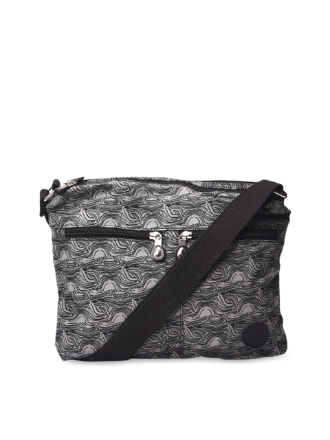 

Pavers England Women Grey Printed Structured Sling Bag