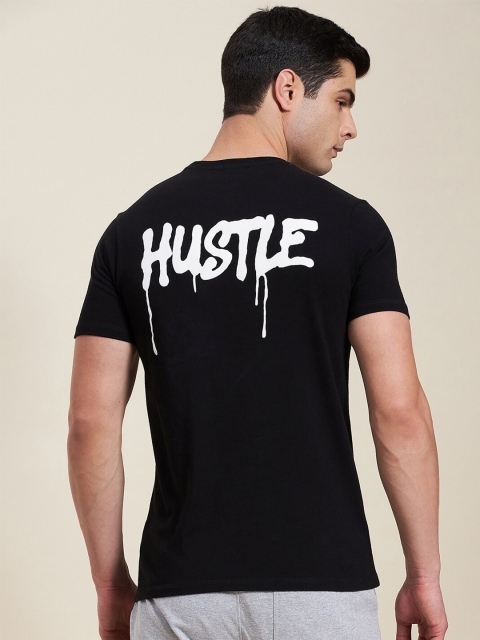 MASCLN SASSAFRAS Men Black Typography Printed Pure Cotton T-shirt