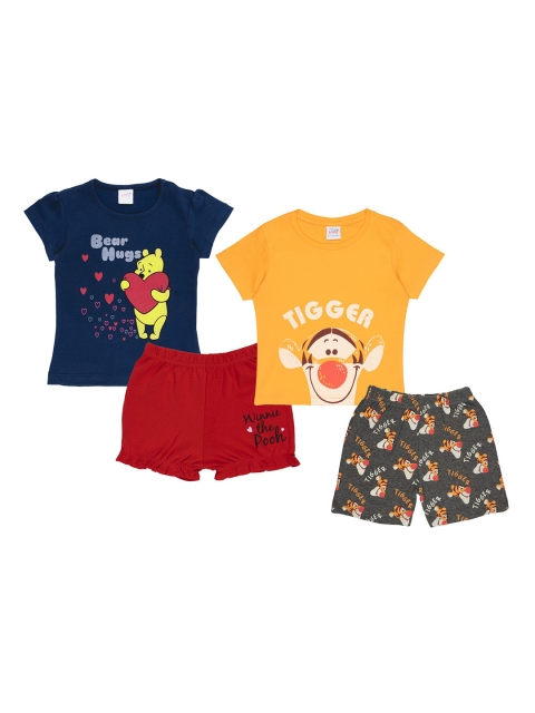 

Disney Unisex Kids Navy Blue & Red Printed T-shirt with Shorts