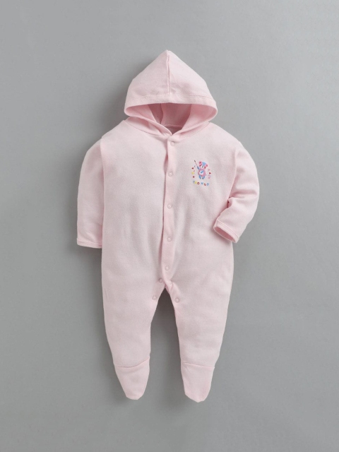 

The Magic Wand Kids Pink Printed Cotton Sleepsuit