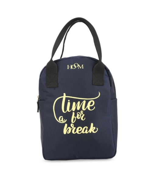 

HOOM Blue & Yellow Typography Printed Lunch Bag