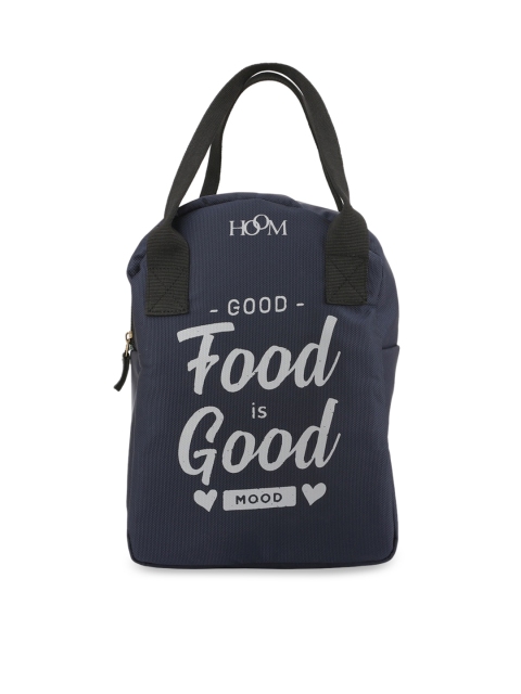 

HOOM Blue Typography Printed Lunch Bag