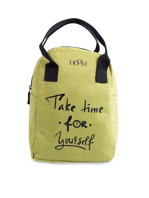 

HOOM Olive Green Printed Lunch Bag