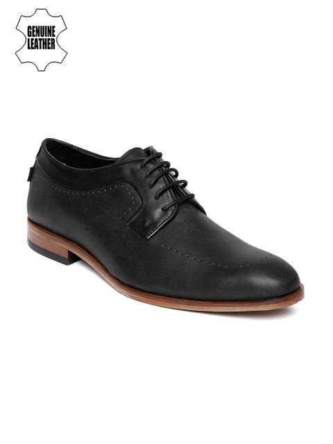 

Arrow Men Green Textured Genuine Leather Derbys