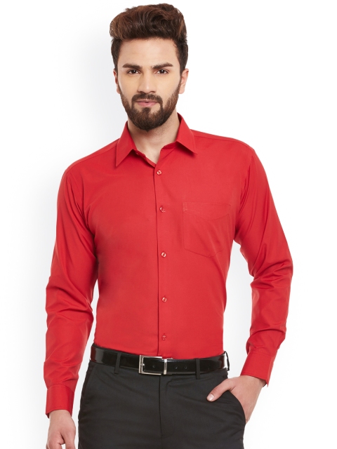 

Hancock Men Red Slim Fit Formal Shirt