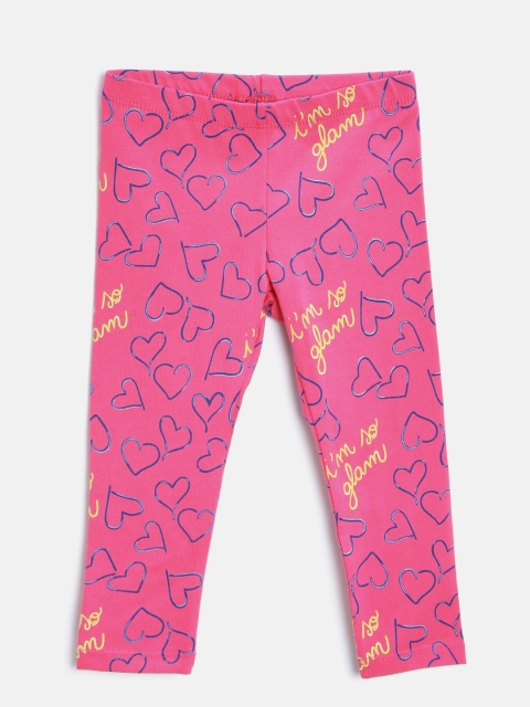 

United Colors of Benetton Girls Pink Printed Leggings