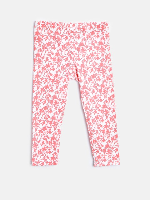 

United Colors of Benetton Girls Off-White Floral Print Leggings