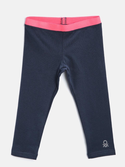

United Colors of Benetton Girls Navy Leggings, Navy blue