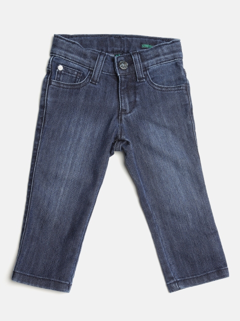 

United Colors of Benetton Boys Navy Skinny Fit Mid-Rise Clean Look Jeans, Navy blue