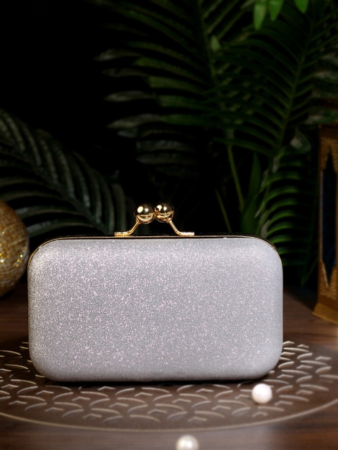 

TRINK Silver-Toned Box Clutch