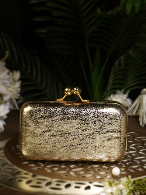 

TRINK Women Silver Embellished Box Clutch