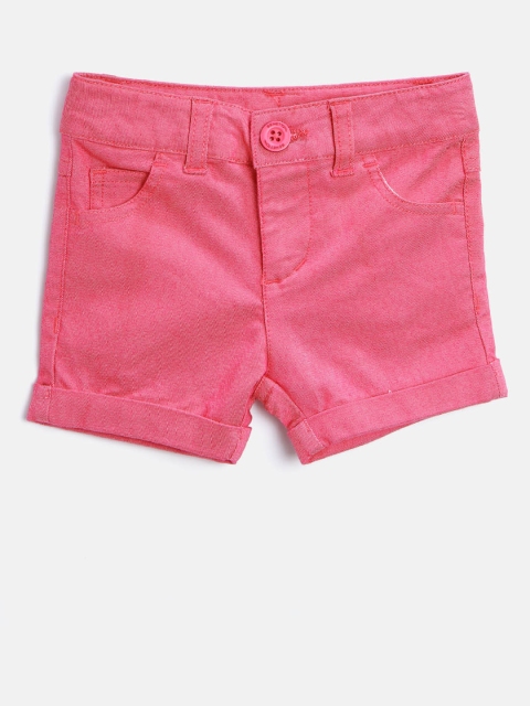 

United Colors of Benetton Girls Pink Solid Shorts