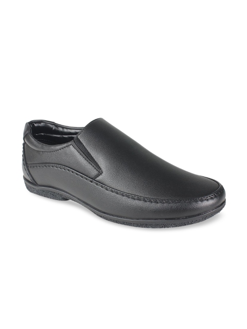 

Vardhra Men Black Solid Formal Slip-Ons