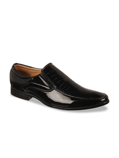 

Vardhra Men Black Solid Formal Slip On Shoes